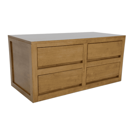 MD8782 TV Cabinet – ชั้นวางทีวีไม้แท้ 4 ลิ้นชัก ดีไซน์สแกนดิเนเวียน