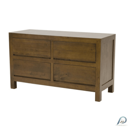 MD8784 Chest of Drawers – ตู้ลิ้นชักไม้แท้ 4 ชั้น (หน้ากว้าง) ดีไซน์สแกนดิเนเวียน