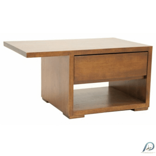 MD8786 Bedside Table – ตู้ข้างเตียงไม้แท้ 1 ลิ้นชัก (Double Side) ดีไซน์สแกนดิเนเวียน