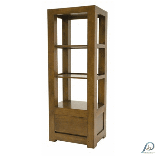 MD8811 High Cabinet/Column – ตู้โชว์ทรงสูงไม้แท้ 1 ลิ้นชัก ดีไซน์สแกนดิเนเวียน