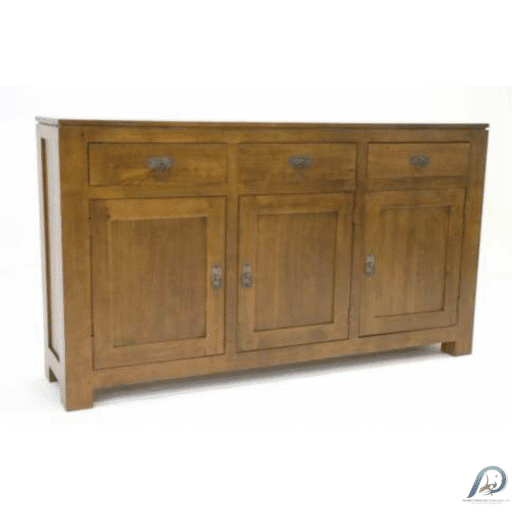 MD8825 Sideboard – ตู้วางของข้างผนังไม้แท้ 3 ประตู 3 ลิ้นชัก (Hongkong Collection)