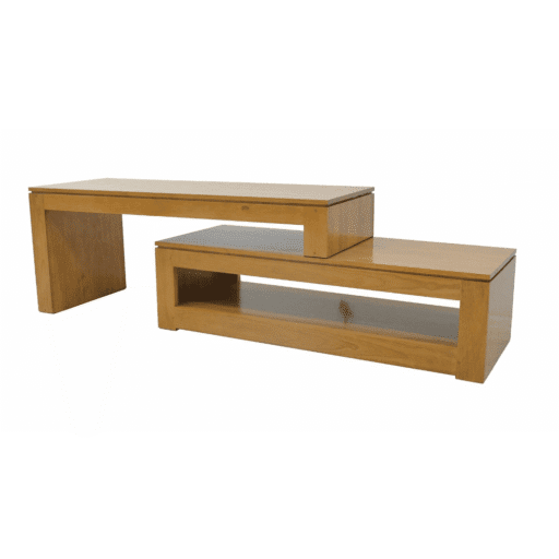 MD8835 TV Furniture – ตู้วางทีวีไม้แท้ 2 บานเลื่อน