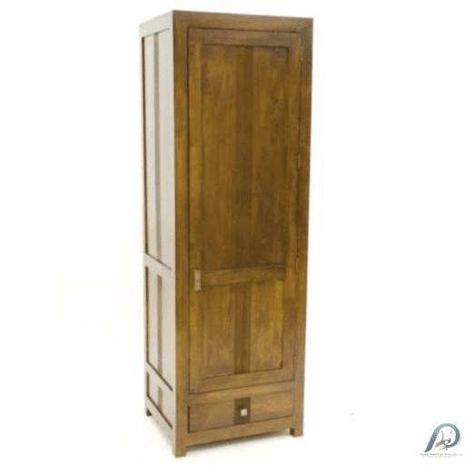 MD8837 Wardrobe – ตู้เสื้อผ้าไม้แท้ 1 ประตู 1 ลิ้นชัก