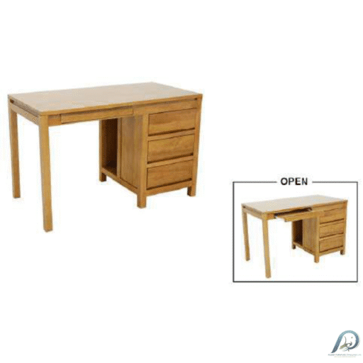 MD8851KD Working Desk 4 Drawers – โต๊ะทำงานไม้แท้ 4 ลิ้นชัก