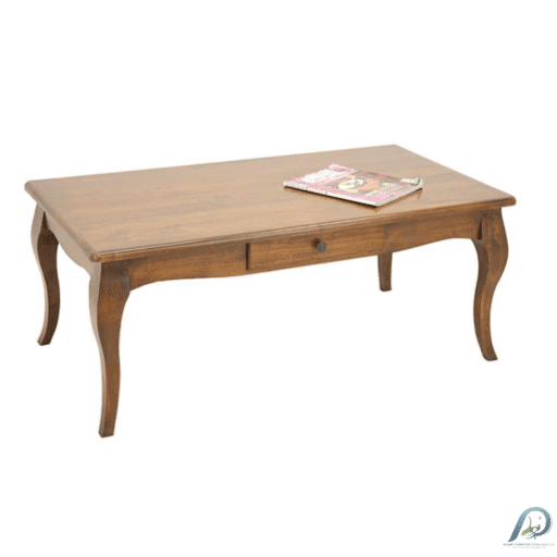 MD8887 Low Table – โต๊ะกลางไม้แท้ 1 ลิ้นชัก ดีไซน์ฟลอเรนซ์ หรูหรา