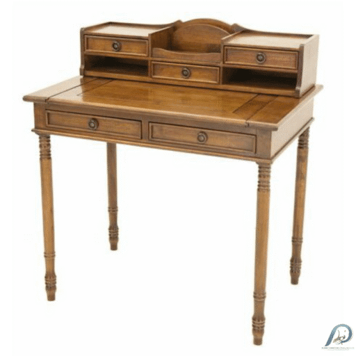 MD8898 Desk โต๊ะทำงานไม้แท้ 5 ลิ้นชัก ดีไซน์ Paris Collection สวยหรูสไตล์ยุโรป