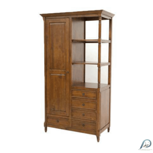 MD8913 Wardrobe ตู้เสื้อผ้าไม้แท้ 1 บาน 5 ลิ้นชัก Paris Collection