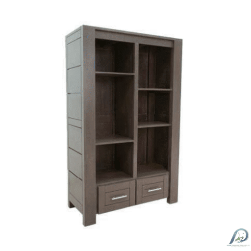 MD8942 Wooden Cupboard – ตู้โชว์ไม้แท้ 2 ลิ้นชัก ชั้นวางโล่ง