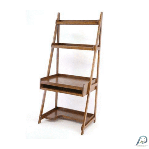 MD8963 Bookshelf Desk Ladder โต๊ะทำงานชั้นบันไดไม้แท้ 1 ลิ้นชัก