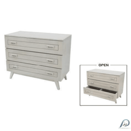MD8986KD Chest of 3 Drawers Real Wood – ตู้ลิ้นชักไม้แท้ 3 ชั้น ดีไซน์สวย