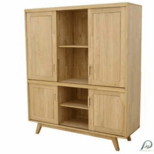 MD8989KD Cabinet 4 Sliding Doors Real Wood – ตู้เก็บของไม้แท้ 4 บานเลื่อน