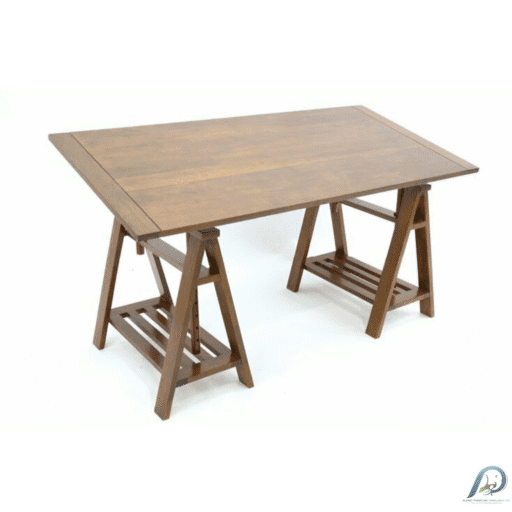 MD9004KD Trestle Desk – โต๊ะทำงานไม้แท้ ขาตั้งแบบ
