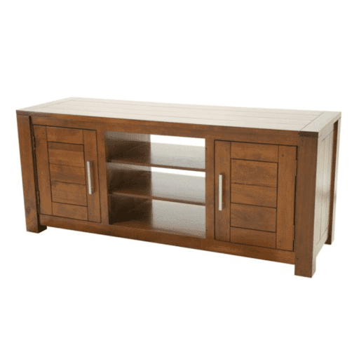 MD9019 TV Cabinet – ชั้นวางทีวีไม้แท้ 2 บานเปิด