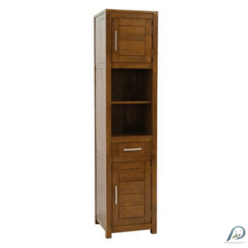 MD9024 Column Cabinet 2 Doors 1 Drawer – ตู้ทรงสูงไม้แท้ ดีไซน์โมเดิร์น