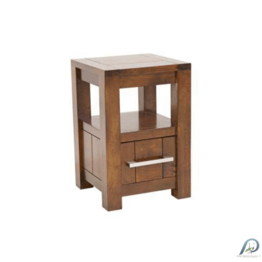 MD9053 Bedside Table 1 Drawer – โต๊ะข้างเตียงไม้แท้ 1 ลิ้นชัก ดีไซน์กะทัดรัด