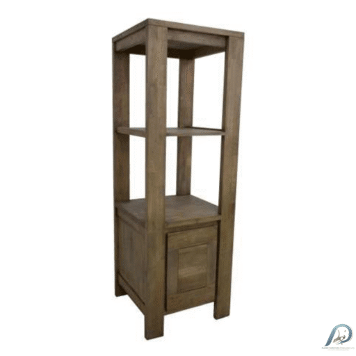 MD9068 Solid Wood Column Cabinet – ตู้ทรงสูงไม้แท้ 1 บานเปิด