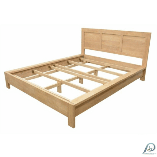 MD9070KF Solid Wood King Size Bed Frame – โครงเตียงไม้แท้ 6 ฟุต ดีไซน์เรียบหรู