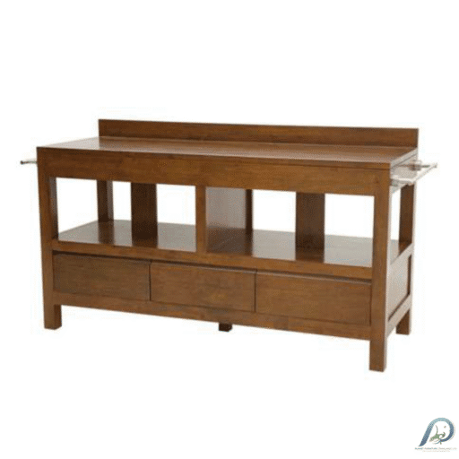 MD9087 Solid Wood Low Bathroom Cabinet 3 Drawers – เคาน์เตอร์ห้องน้ำไม้แท้ ทรงเตี้ย 3 ลิ้นชัก