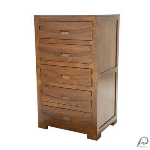 MD9103 Solid Wood Chest of 5 Drawers – ตู้ลิ้นชักไม้แท้ 5 ชั้น ทรงสูง