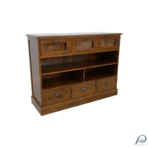 MD9167 Sideboard 6 Drawers ตู้ไซด์บอร์ดไม้แท้ 6 ลิ้นชัก