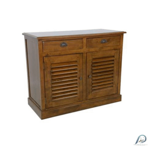 MD9172 Cupboard 2 Doors 2 Drawers ตู้เก็บของไม้แท้ 2 ประตู 2 ลิ้นชัก