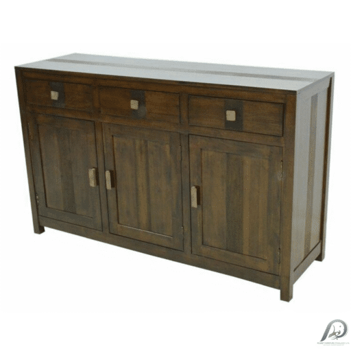 MD9178 Sideboard ตู้ไซด์บอร์ดไม้แท้ 3 บานเปิด 3 ลิ้นชัก