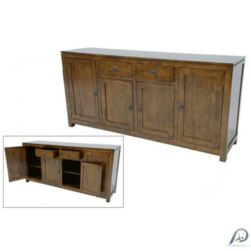 MD9183 Sideboard ตู้ไซด์บอร์ดไม้แท้ขนาดใหญ่ 4 บานเปิด 2 ลิ้นชัก