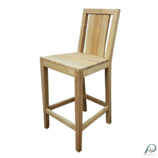 MD9209 Wooden Bar Stool เก้าอี้บาร์ไม้แท้มีพนักพิง