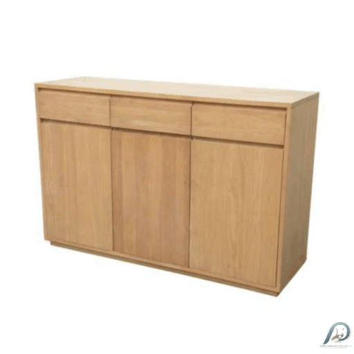 MD9228 Sideboard 3 Drawers 3 Doors – ตู้ไซด์บอร์ดไม้แท้ 3 ลิ้นชัก 3 บานเปิด สไตล์มินิมอล
