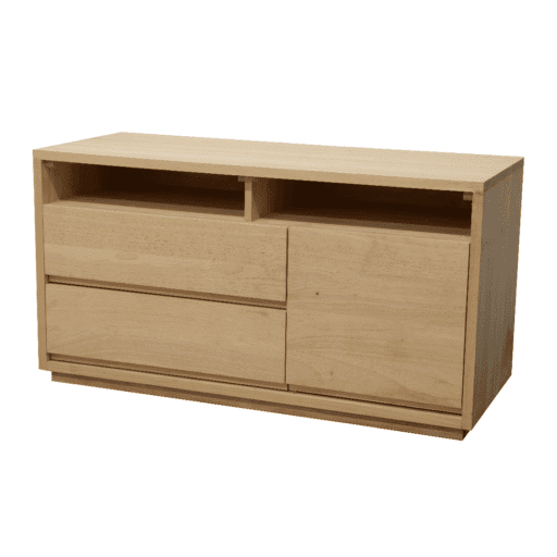 MD9233 TV Cabinet 2 Drawers 1 Door – ชั้นวางทีวีไม้แท้ 2 ลิ้นชัก 1 บานเปิด สไตล์มินิมอล