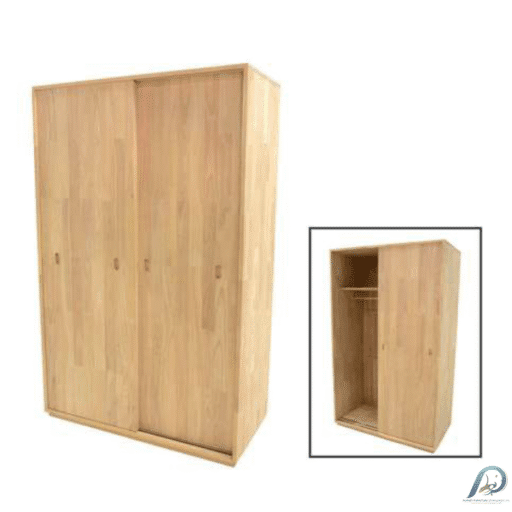 MD9254KD 2-Door Wooden Wardrobe - ตู้เสื้อผ้าไม้แท้ 2 บานเปิด