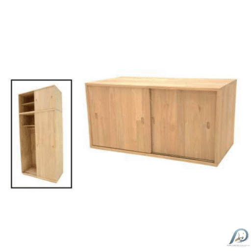 MD9255 2-Door Wooden Cabinet - ตู้เก็บของไม้แท้ 2 บานเปิด