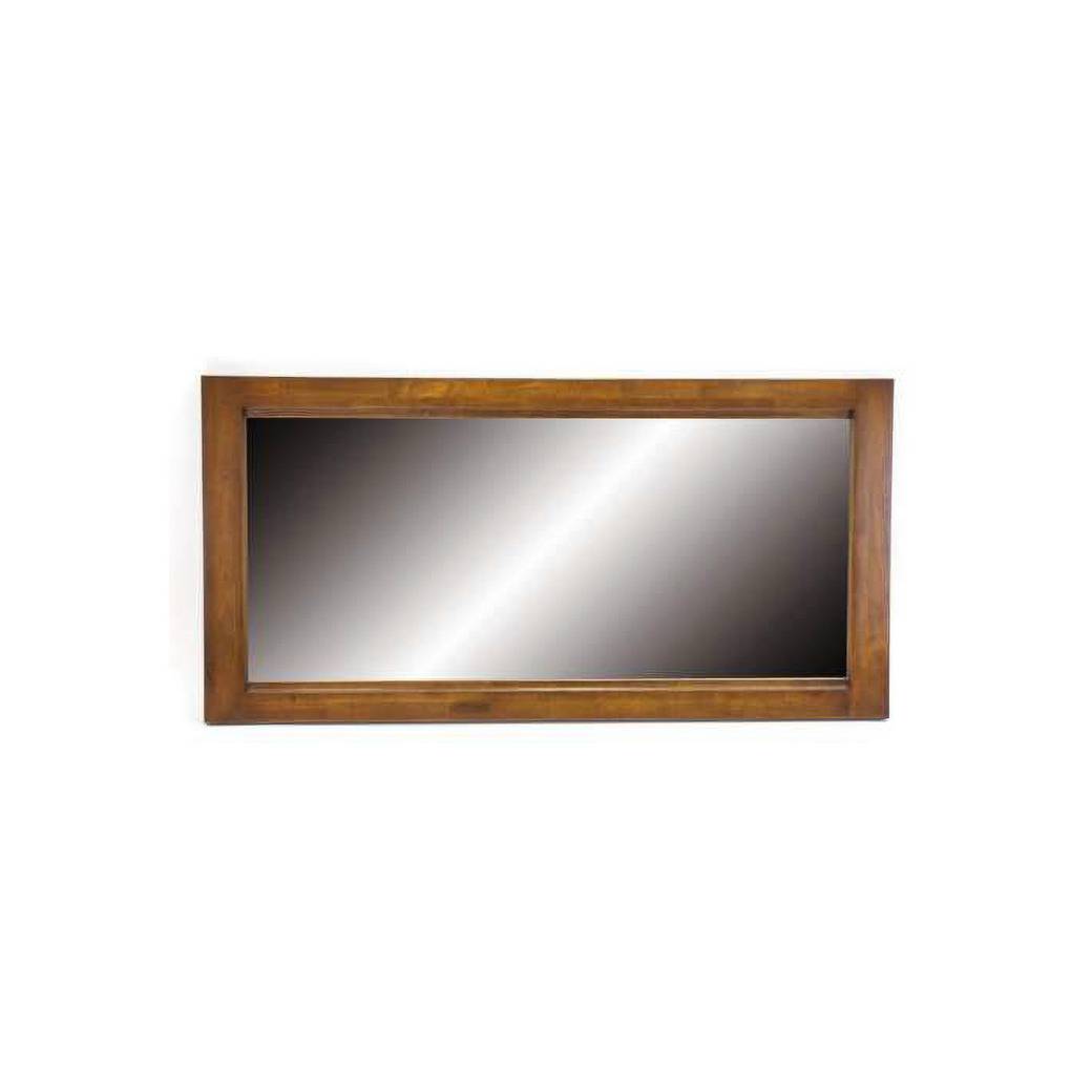 Mirror DC5055 – กระจกติดผนังไม้แท้ แนวนอน ขนาดใหญ่