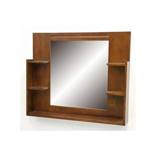 Mirror DC5063 – กระจกติดผนังไม้แท้ กรอบหนา ขนาดกลาง