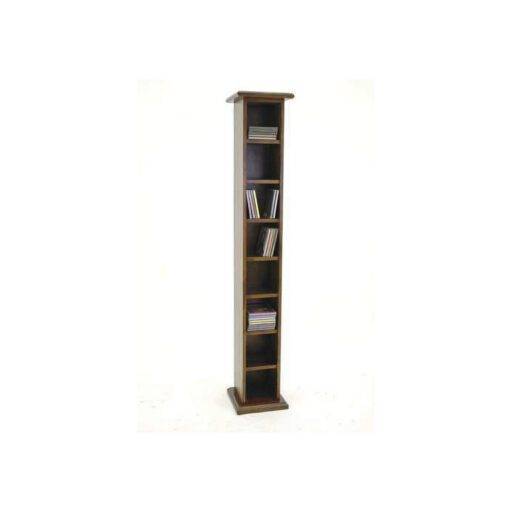 CD Rack DR2001 – ชั้นวางซีดีไม้แท้ ทรงสูง กะทัดรัด