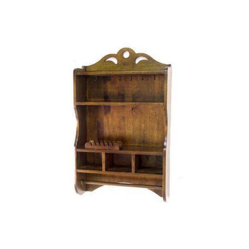 Wall Plate Rack DR2008 – ชั้นวางติดผนังไม้แท้ 3 ลิ้นชัก