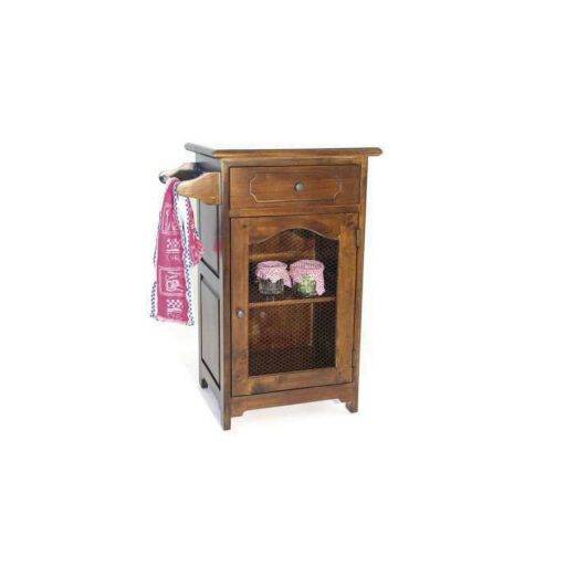 Kitchen Table Rack DR2041 – โต๊ะและชั้นวางไม้แท้ 1 ลิ้นชัก 1 บานประตู