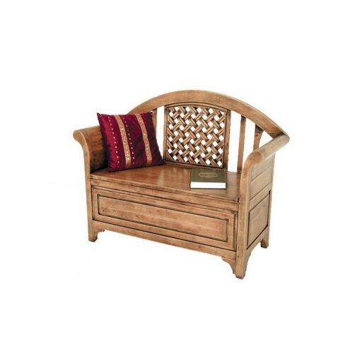 Armchair with Box DR2053 – เก้าอี้ไม้แท้พร้อมกล่องเก็บของ