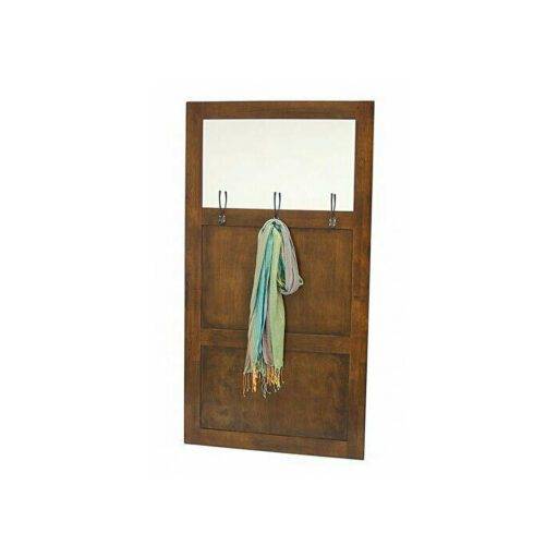 Coat Hanger with Mirror DR2124 – ที่แขวนเสื้อไม้แท้พร้อมกระจก