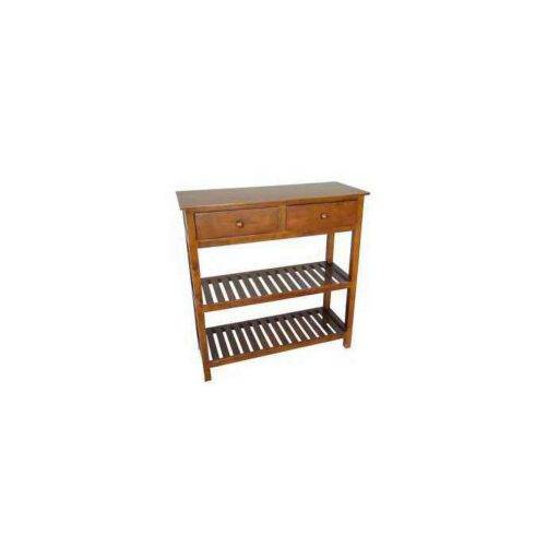 Console Table DR7001-1 – โต๊ะคอนโซลไม้แท้ 2 ลิ้นชัก