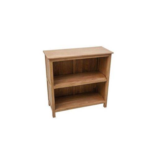 Bookshelf Low DR7009 - ชั้นวางหนังสือไม้แท้ทรงเตี้ย ดีไซน์มินิมอล