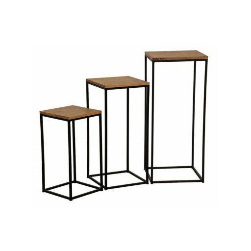 Stand Console Set MD7021 – ชุดคอนโซลไม้แท้ 3 ชิ้นดีไซน์มินิมอล