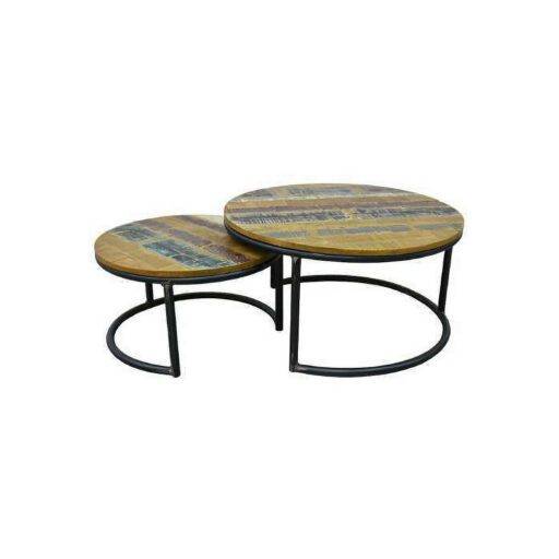Round Low Table Set MD7037-1 – ชุดโต๊ะกลมเตี้ยสไตล์มินิมอล